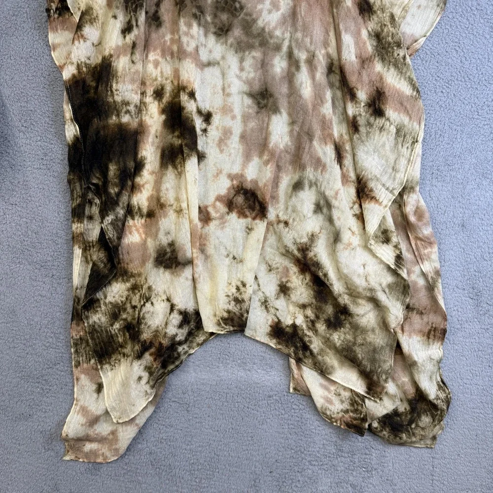 Steve Madden Kimono Cardigan Womens‎ One Size Neutral Tie Dye Boho Ruana Wrap